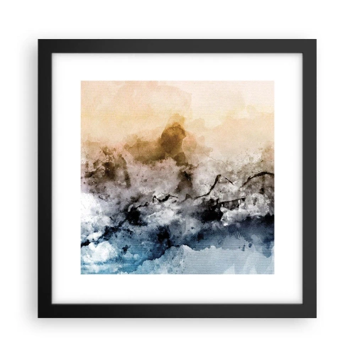 Poster in cornice nera - Immersi in una nuvola di nebbia - 30x30 cm