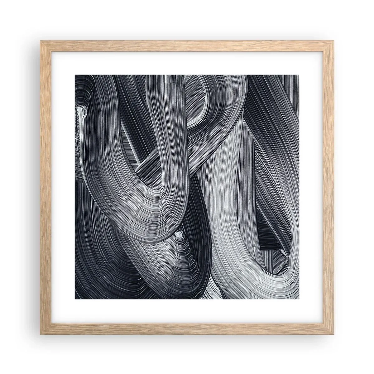 Poster in cornice rovere chiaro - La fluidità della realtà - 40x40 cm