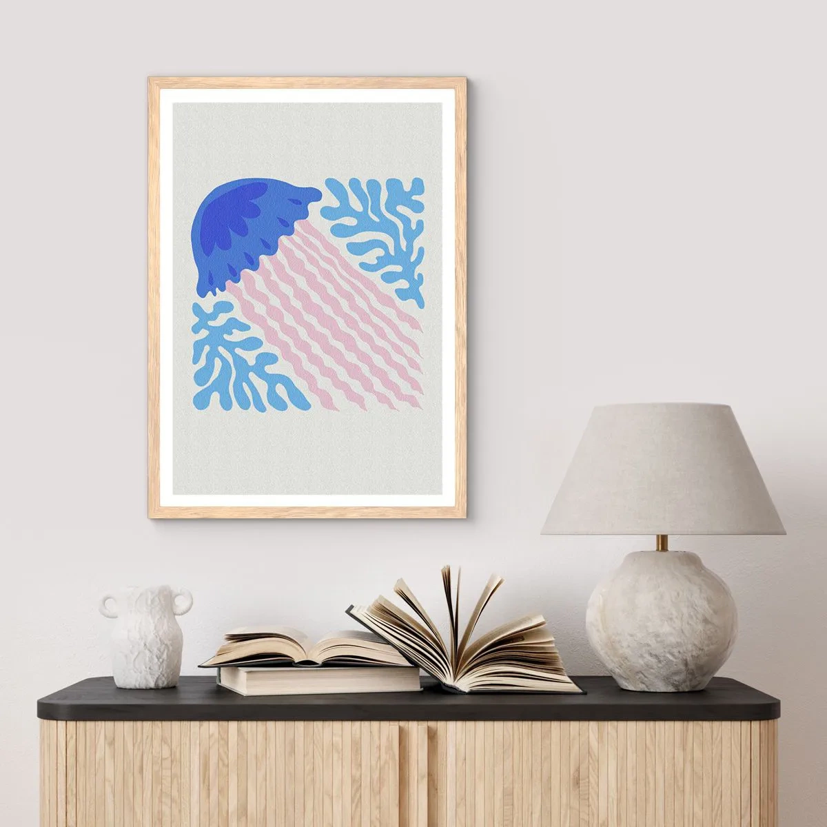 Poster in cornice rovere chiaro - Come di un altro mondo - 61x91 cm