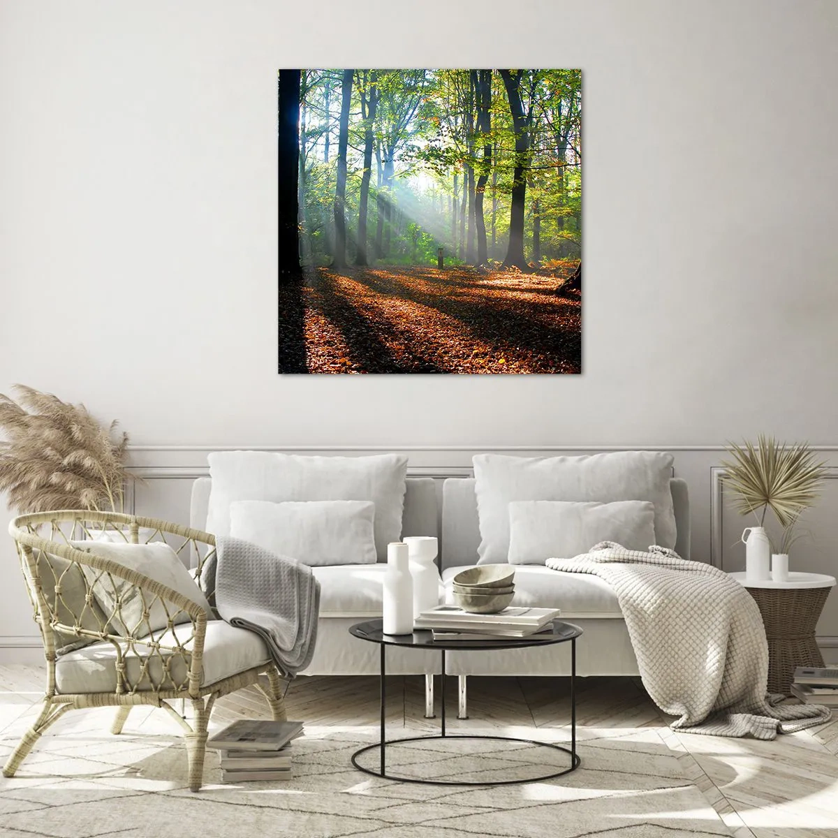 Quadro su vetro - Luci e ombre - 30x30 cm