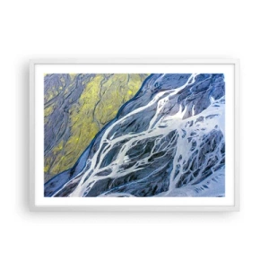 Poster in cornice bianca - Le pitture rupestri della natura - 70x50 cm