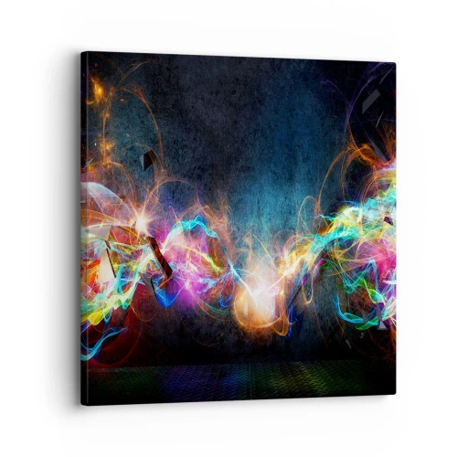 Quadro su tela - Stampe su Tela - Con gioia contro l'oscurità - 30x30 cm