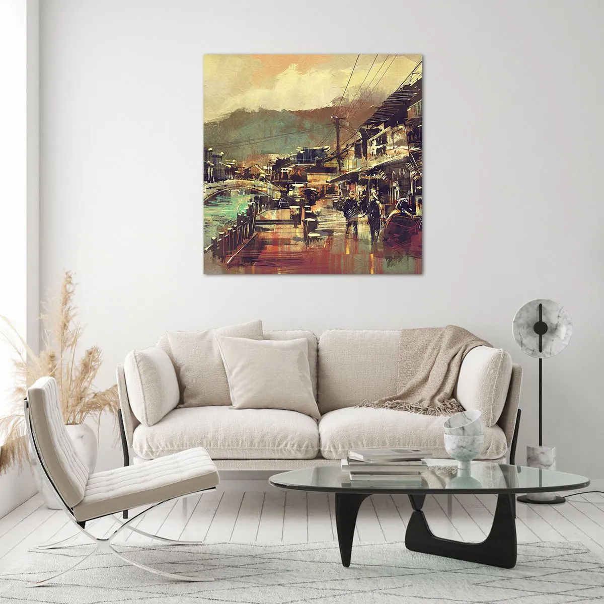 Quadro su vetro - La vita come ricchezza di grigio - 30x30 cm