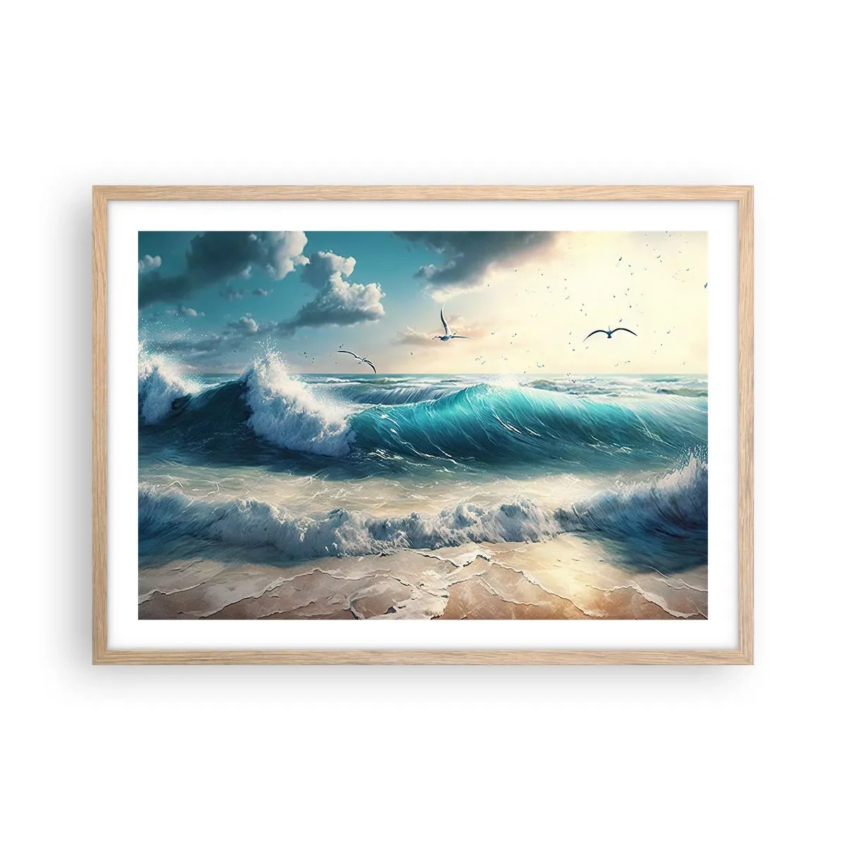 Poster in cornice rovere chiaro - Mormora solo per te - 70x50 cm