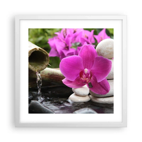 Poster in cornice bianca - E già ti riposi - 40x40 cm