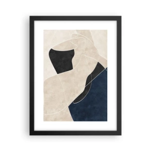 Poster in cornice nera - Composizione astratta: il contrasto dei colori - 30x40 cm
