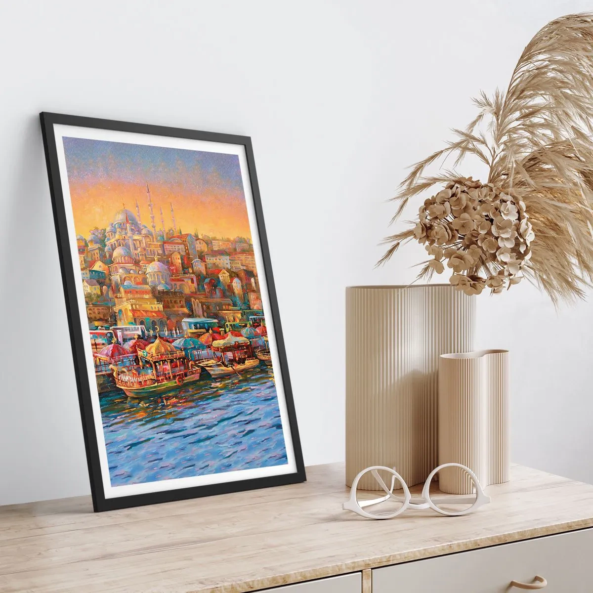 Poster in cornice nera - Racconto da Istanbul - 70x100 cm