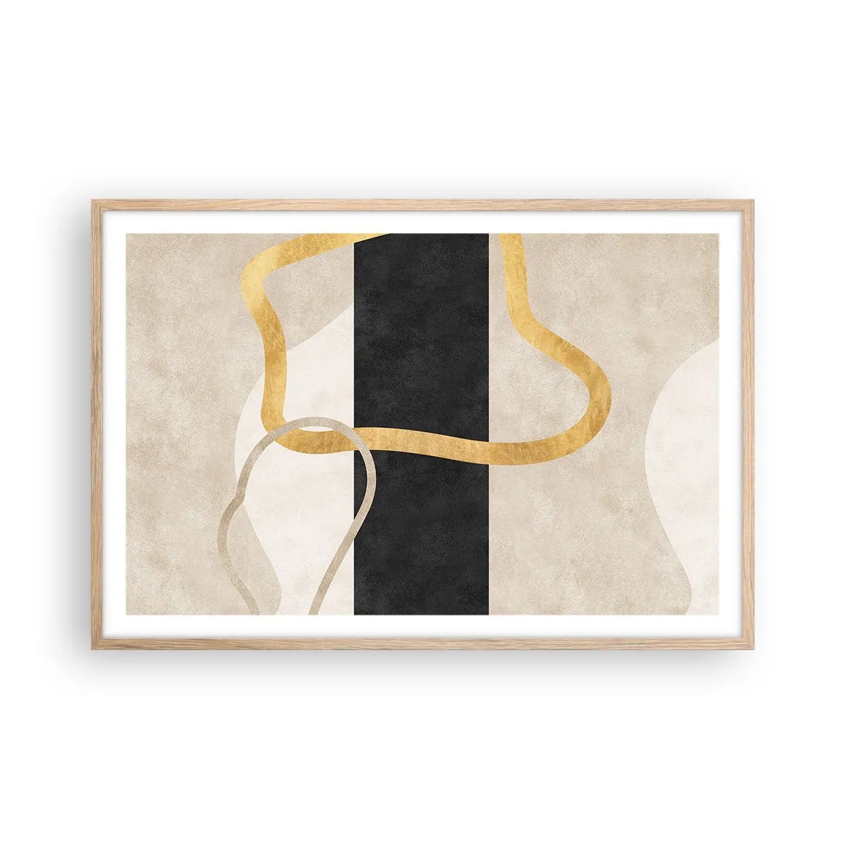 Poster in cornice rovere chiaro - Forme intrecciate - 91x61 cm