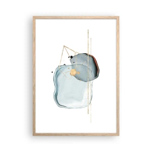 Poster in cornice rovere chiaro - Studio di goccia - 50x70 cm
