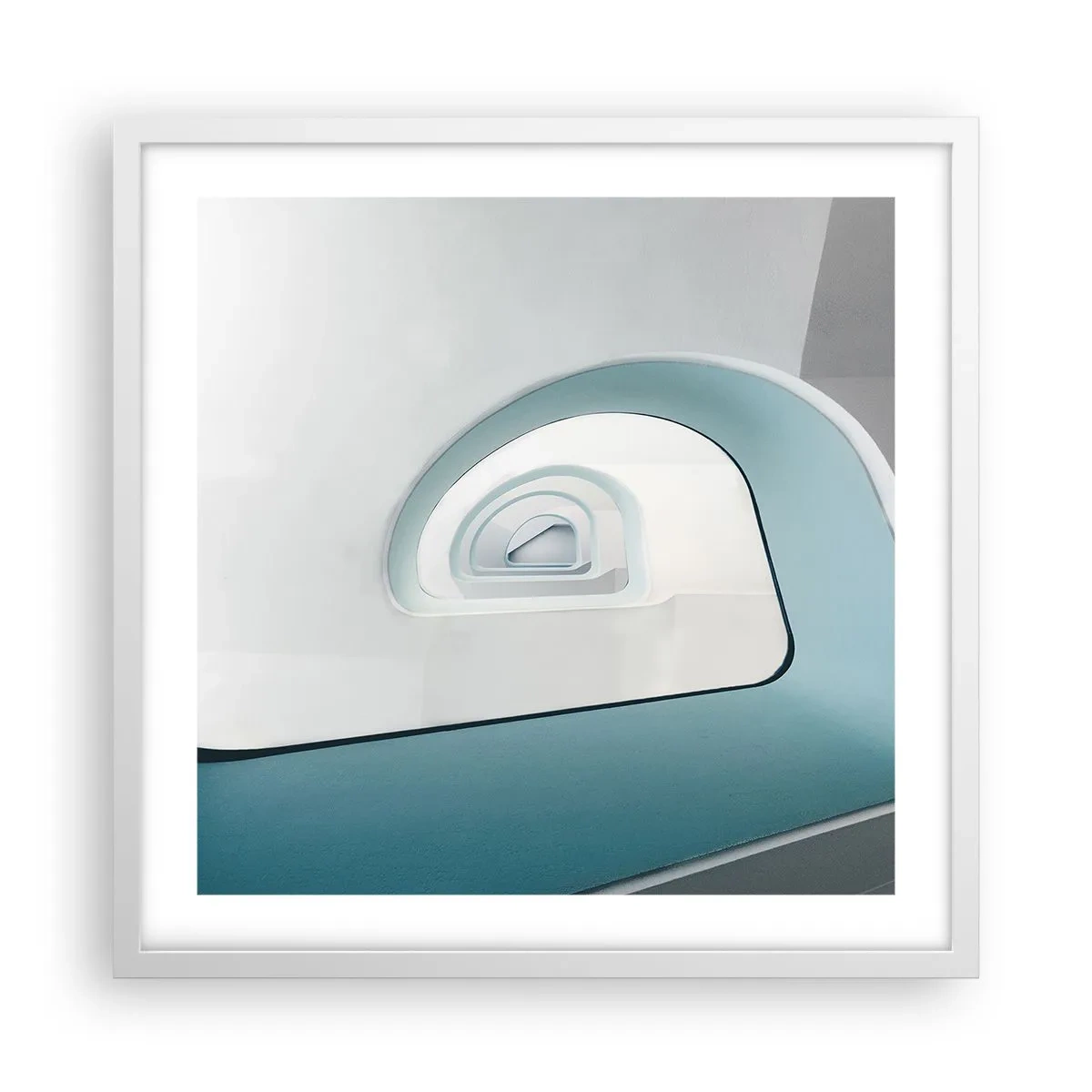 Poster in cornice bianca - Blu fino in fondo - 50x50 cm