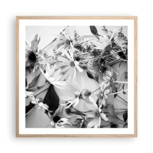 Poster in cornice rovere chiaro - Un non bouquet di fiori - 60x60 cm