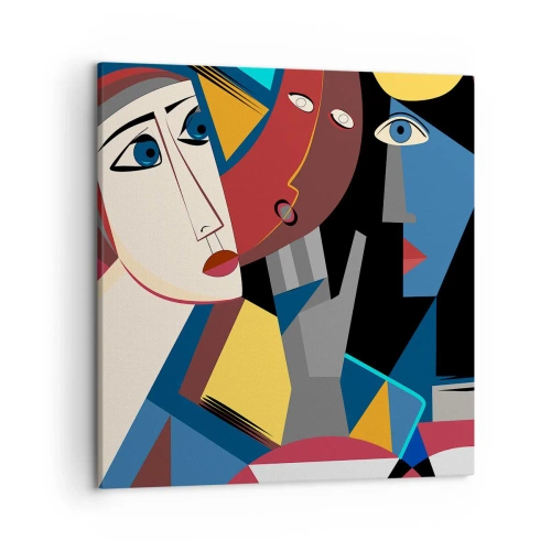 Quadro su tela - Stampe su Tela - Dialogo di cubisti - 50x50 cm