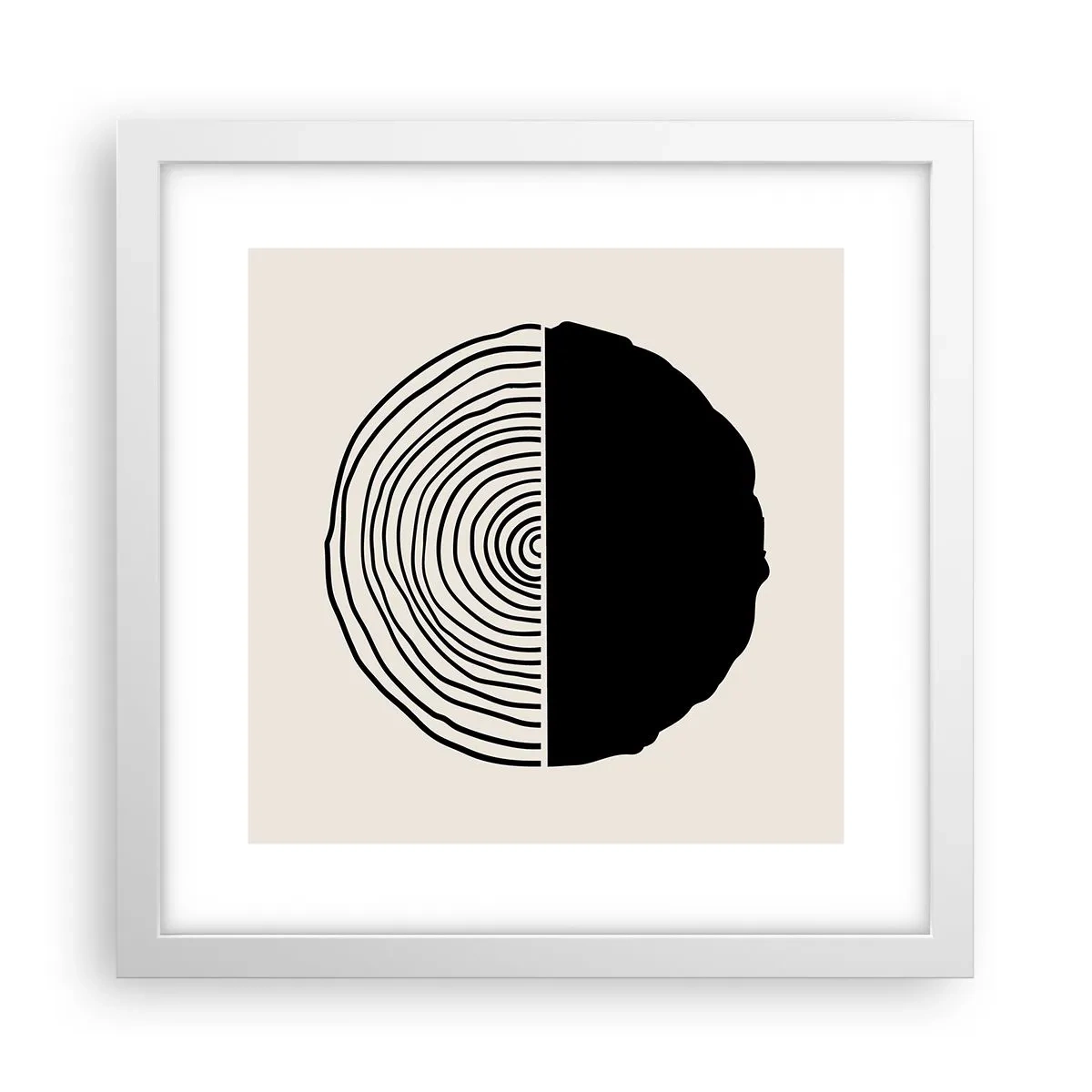 Poster in cornice bianca - A metà - 30x30 cm