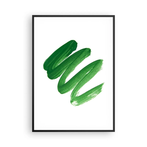 Poster in cornice nera - Scherzo verde - 70x100 cm