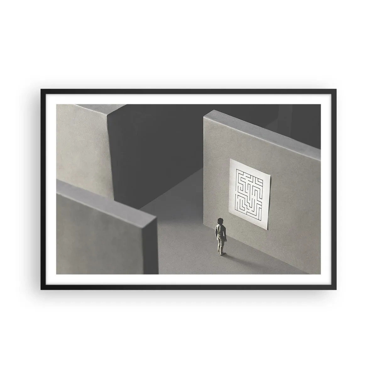 Poster in cornice nera - Ma dove mi trovo? - 91x61 cm