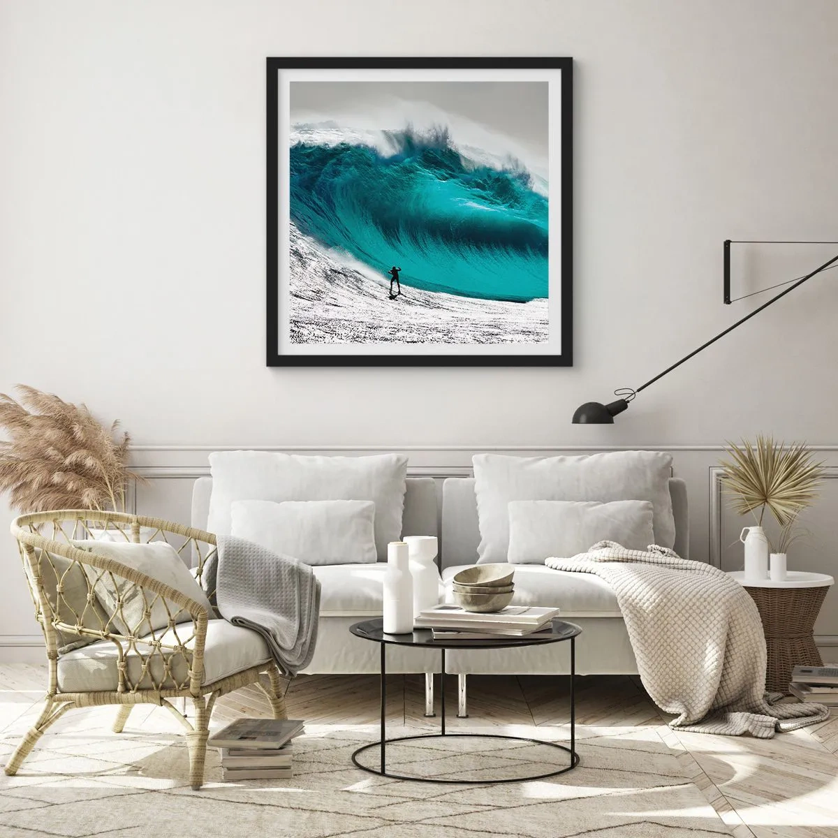 Poster in cornice nera - Sfida accettata - 30x30 cm