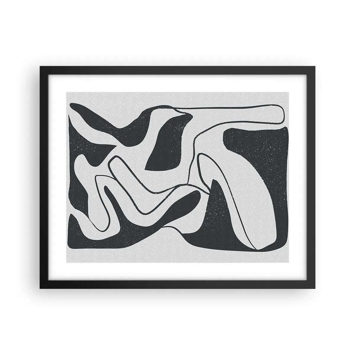 Poster in cornice nera - Gioco astratto nel labirinto - 50x40 cm