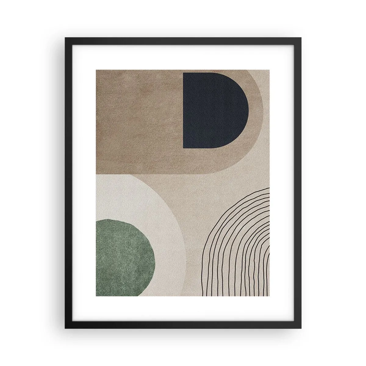 Poster in cornice nera - La mitezza dell'ovale - 40x50 cm