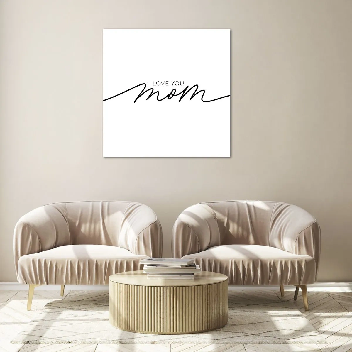 Quadro su vetro - Grande commozione - 50x50 cm