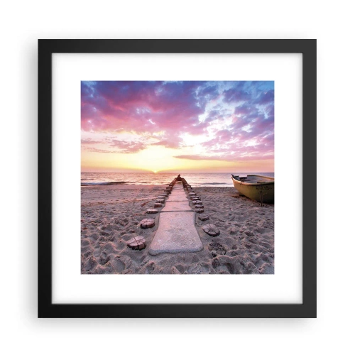 Poster in cornice nera - Un momento profondo - 30x30 cm