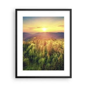 Poster in cornice nera - Vette e cime - 40x50 cm