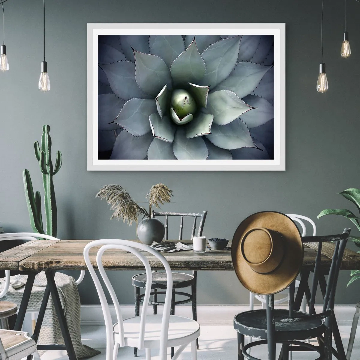 Poster in cornice bianca - Adesca e minaccia - 50x40 cm