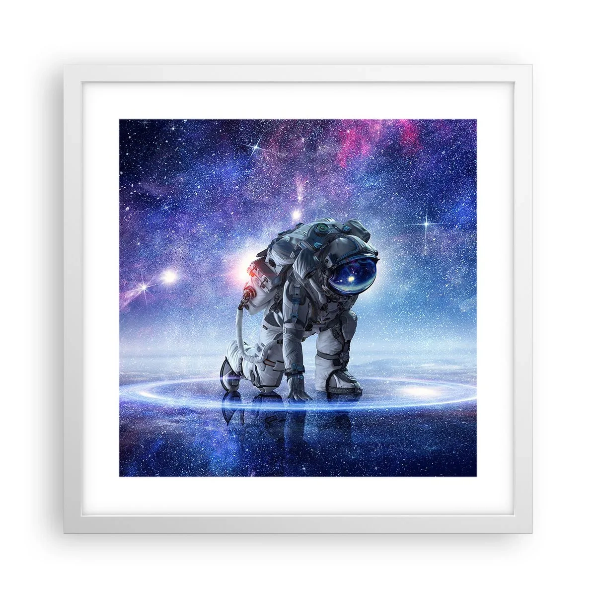 Poster in cornice bianca - Il cielo stellato sopra di me - 40x40 cm