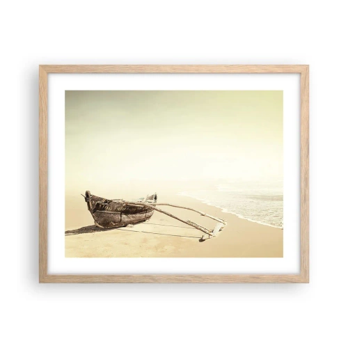 Poster in cornice rovere chiaro - Ricordo dei mari del sud - 50x40 cm