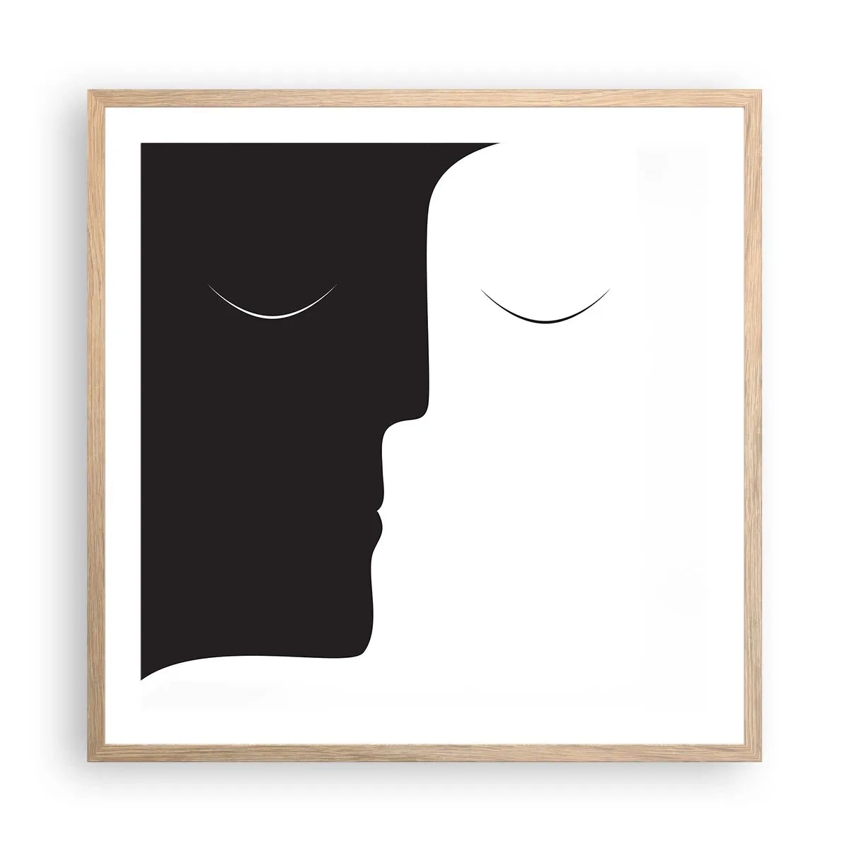 Poster in cornice rovere chiaro - Unità degli opposti - 60x60 cm