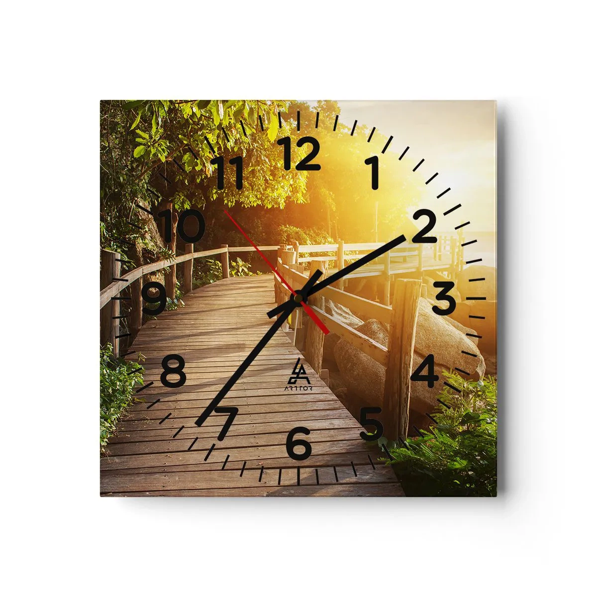 Orologio da parete - Orologio in Vetro - Altra curva, altre meraviglie - 40x40 cm