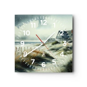 Orologio da parete - Orologio in Vetro - Lontano dal caos - 40x40 cm