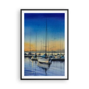 Poster in cornice nera - La fine di una buona giornata - 61x91 cm