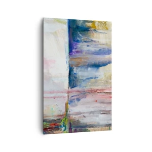Quadro su tela - Stampe su Tela - Una composizione astratta di colori con effetto riflesso sulla tela. - 80x120cm - Impressioni e suggestioni colorate - Decorazione murale moderna per soggiorno e camera da letto ARTTOR