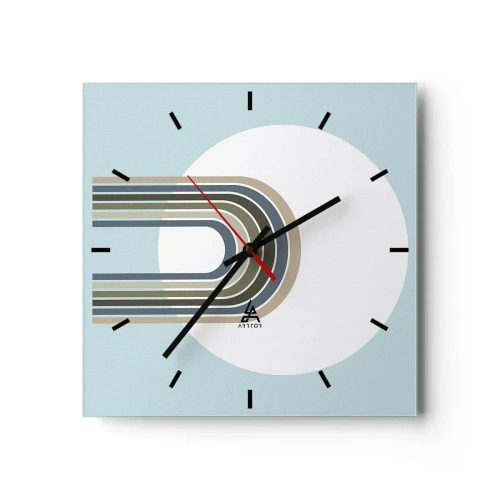 Orologio da parete - Orologio in Vetro - Attrazione irresistibile - 40x40 cm