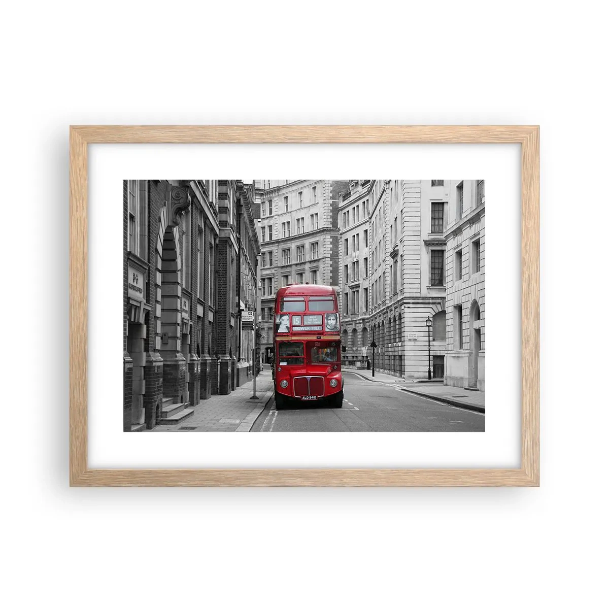 Poster in cornice rovere chiaro - Il quotidiano non deve essere grigio - 40x30 cm