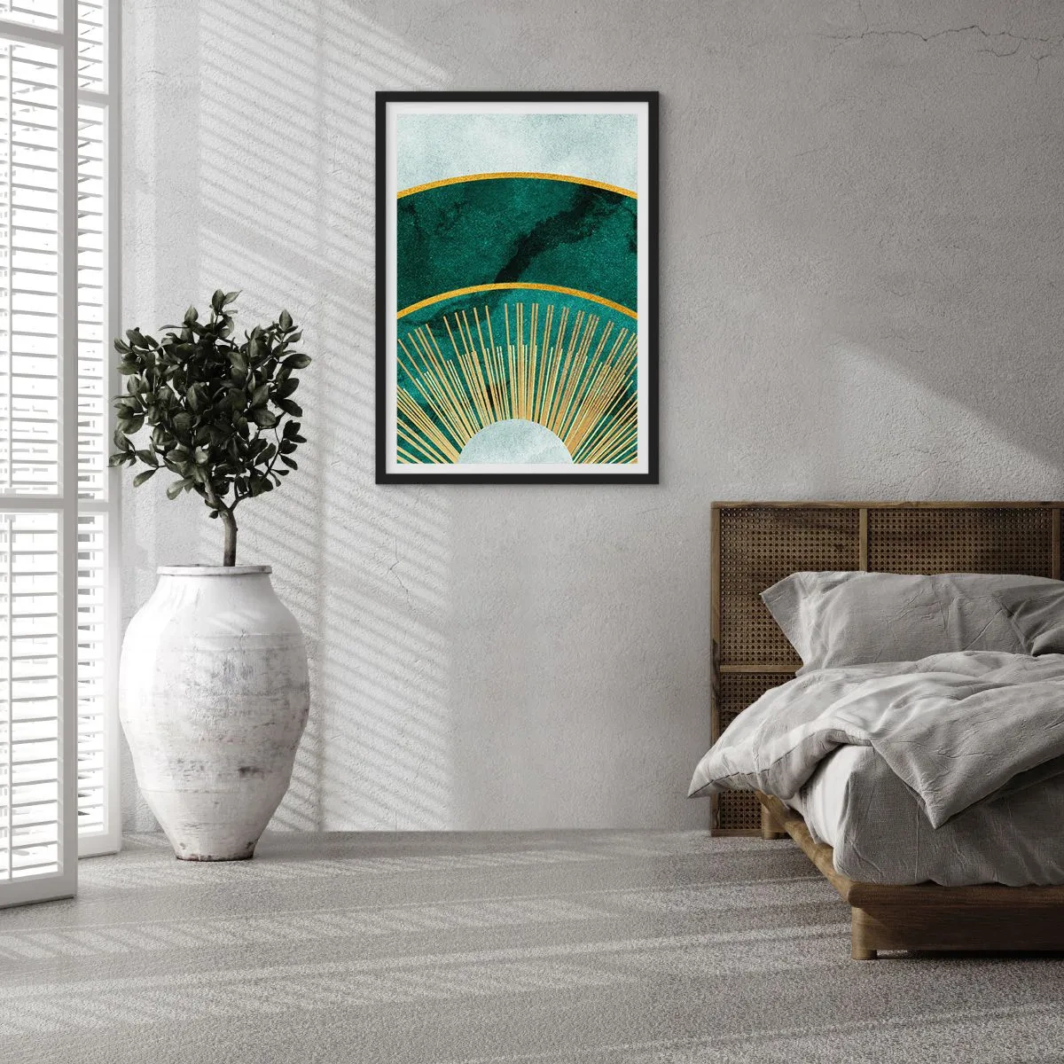 Poster in cornice nera - Un altro sistema solare - 70x100 cm