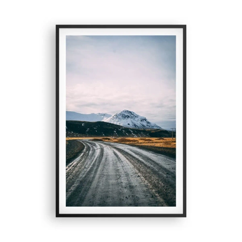 Poster in cornice nera - Nel clima dell'Islanda - 61x91 cm