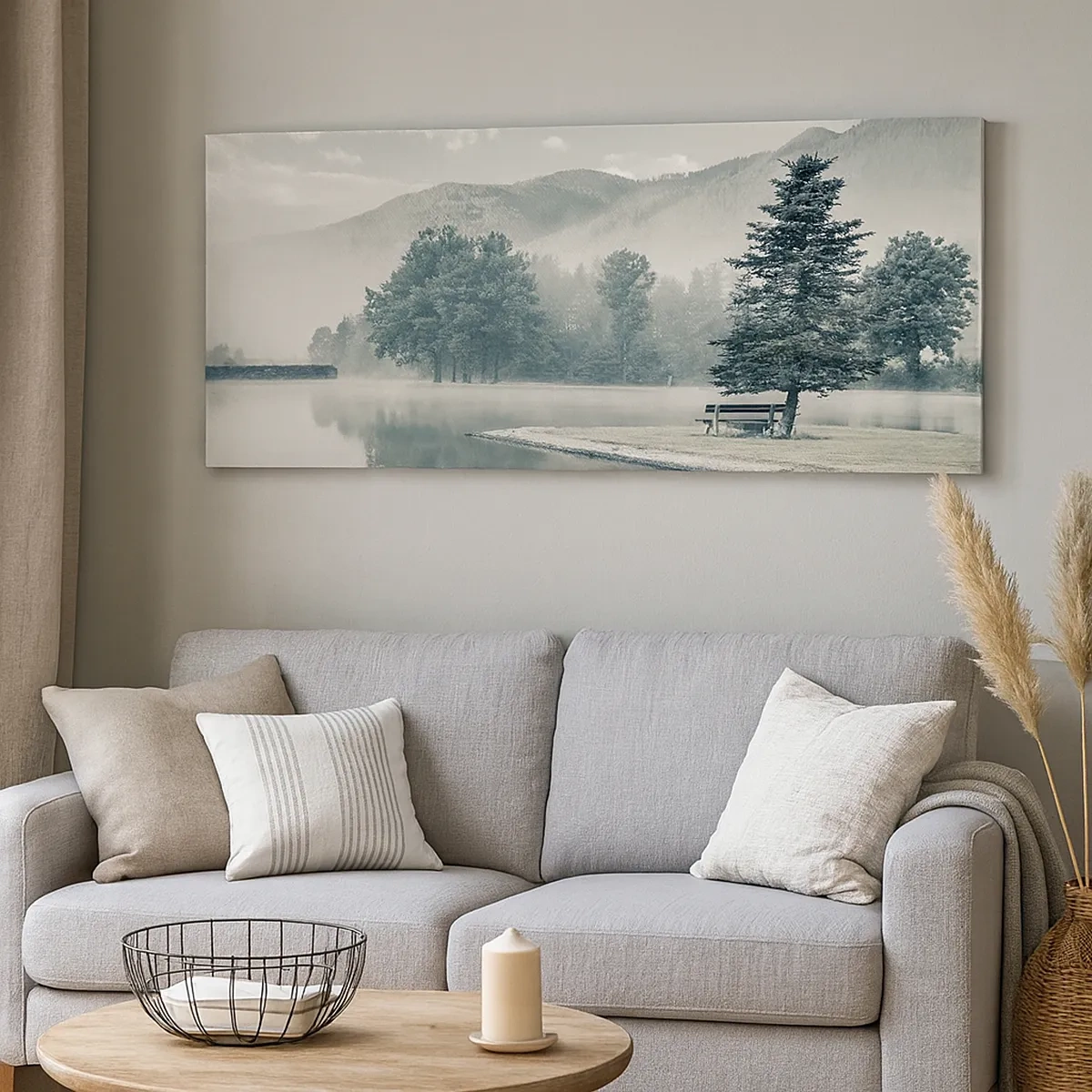 Quadro su tela - Stampe su Tela - Il lago dorme ancora - 30x30 cm