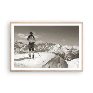 Poster in cornice rovere chiaro - E i monti sono immutabili - 91x61 cm