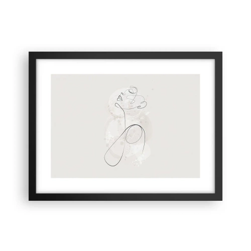 Poster in cornice nera - La spirale della bellezza - 40x30 cm