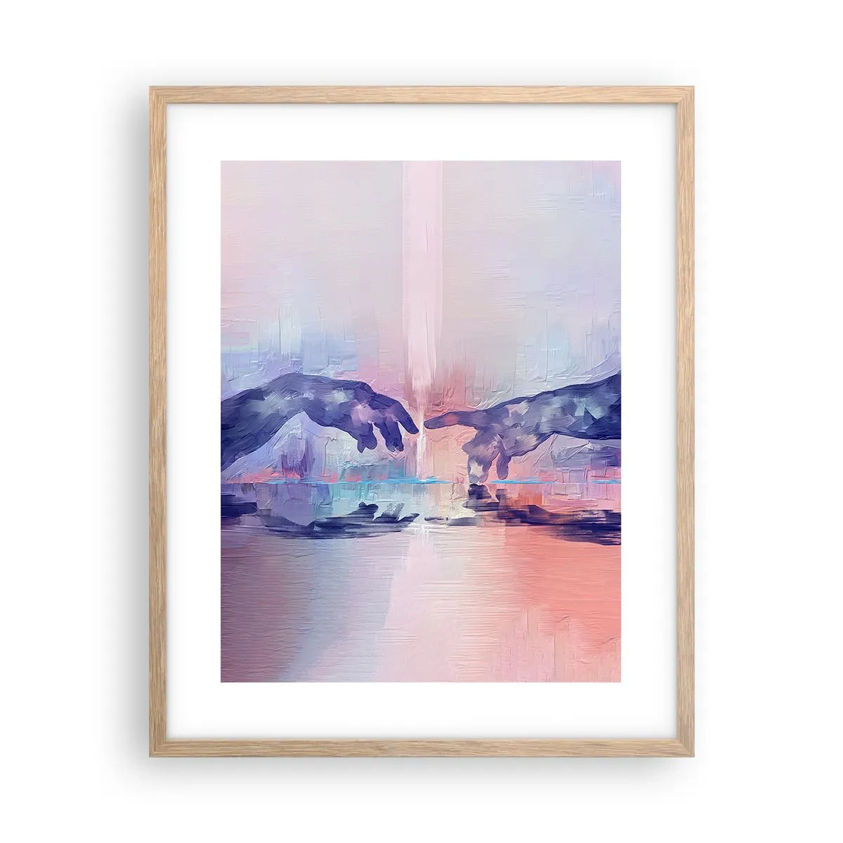 Poster in cornice rovere chiaro - La scintilla divina della vita - 40x50 cm