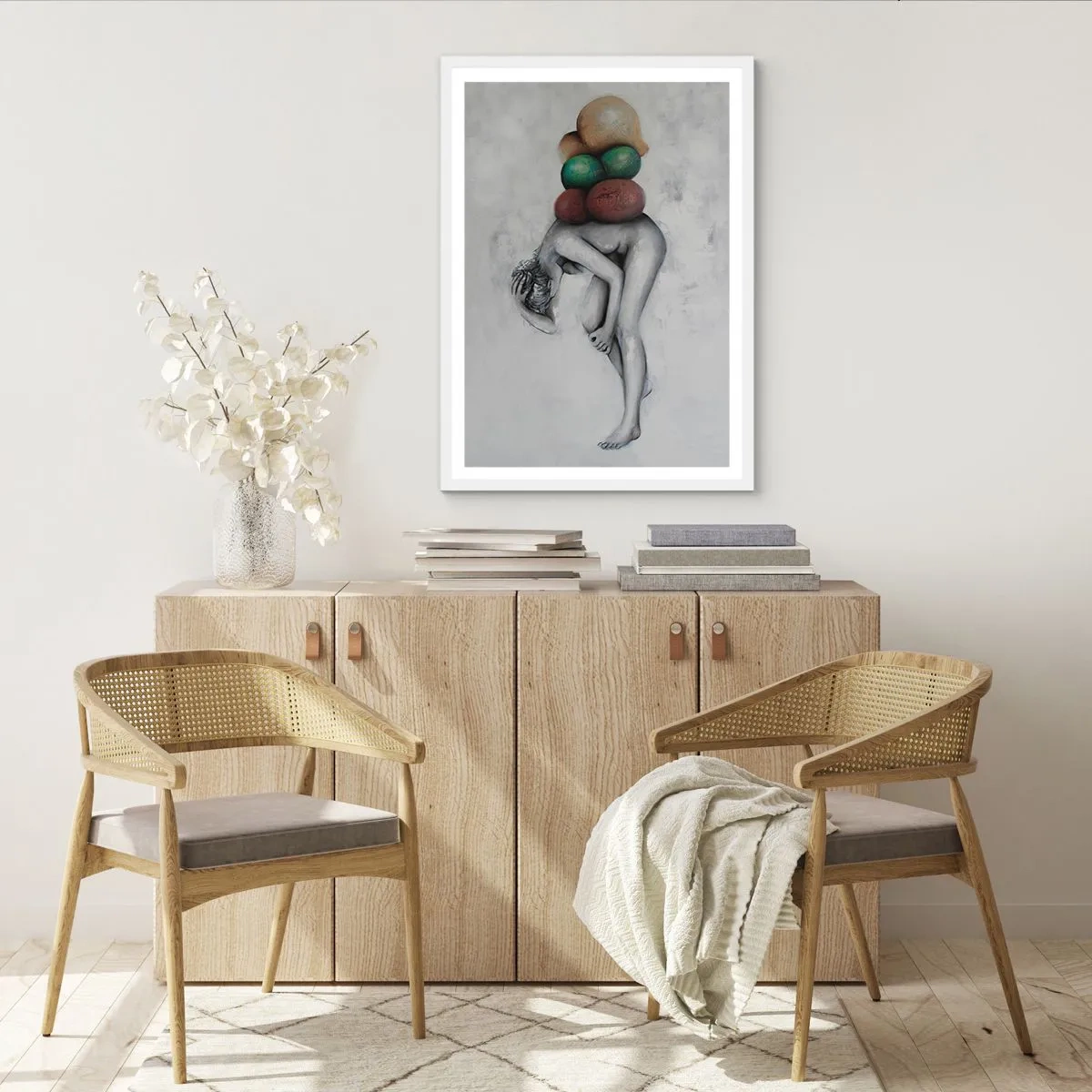 Poster in cornice bianca - Il peso della vita - 61x91 cm