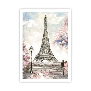 Poster - Passeggiata a Parigi in aprile - 70x100 cm