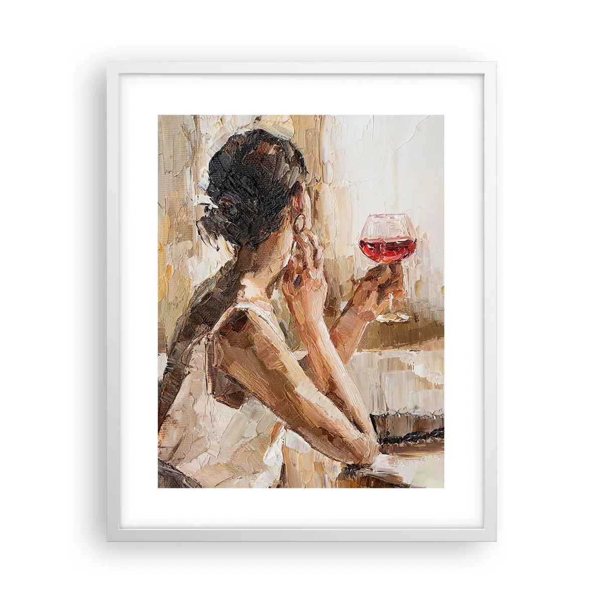 Poster in cornice bianca - Il sapore di un buon momento - 40x50 cm