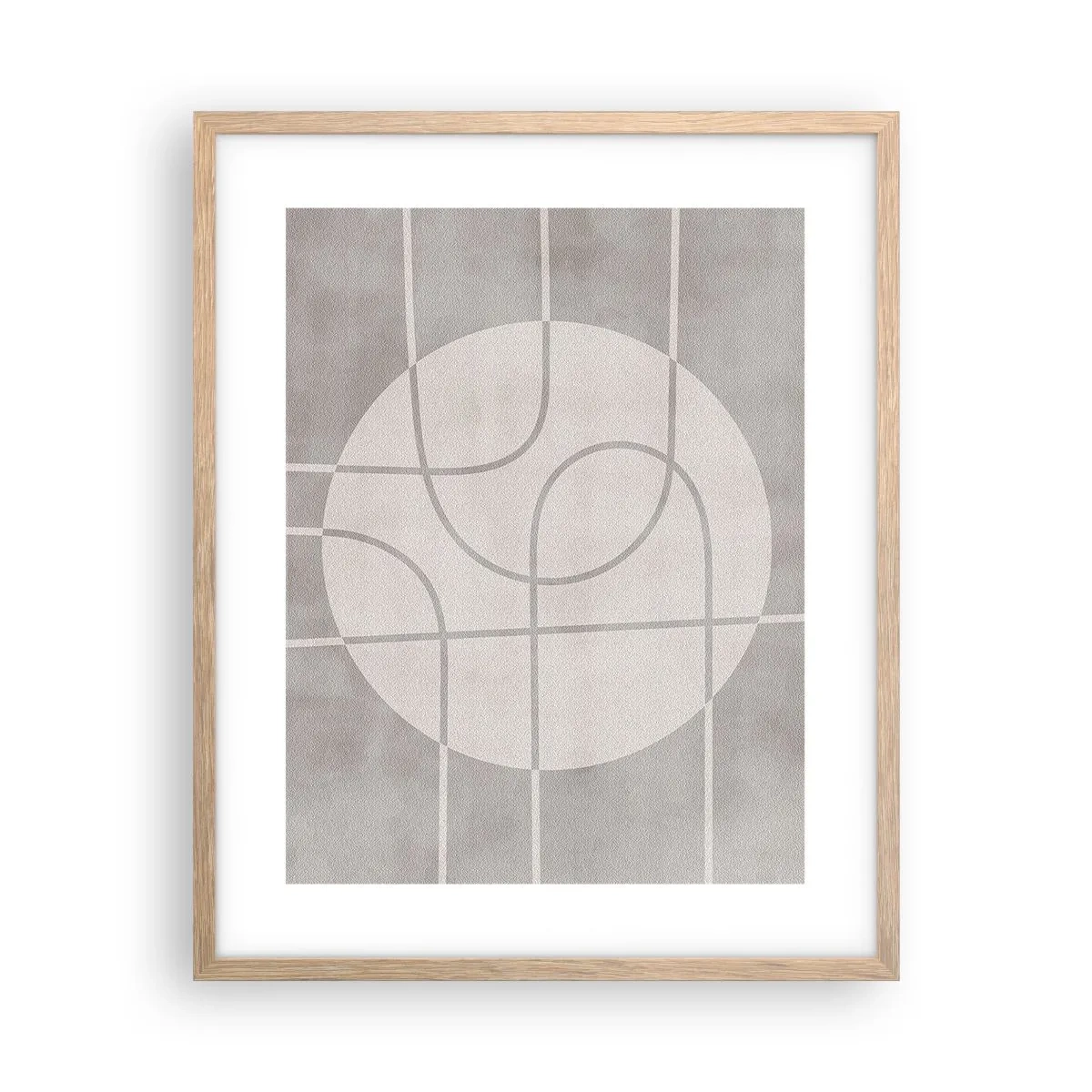 Poster in cornice rovere chiaro - Tondo e dritto - 40x50 cm