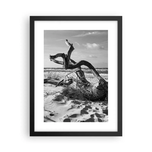 Poster in cornice nera - Scolpito dal mare - 30x40 cm