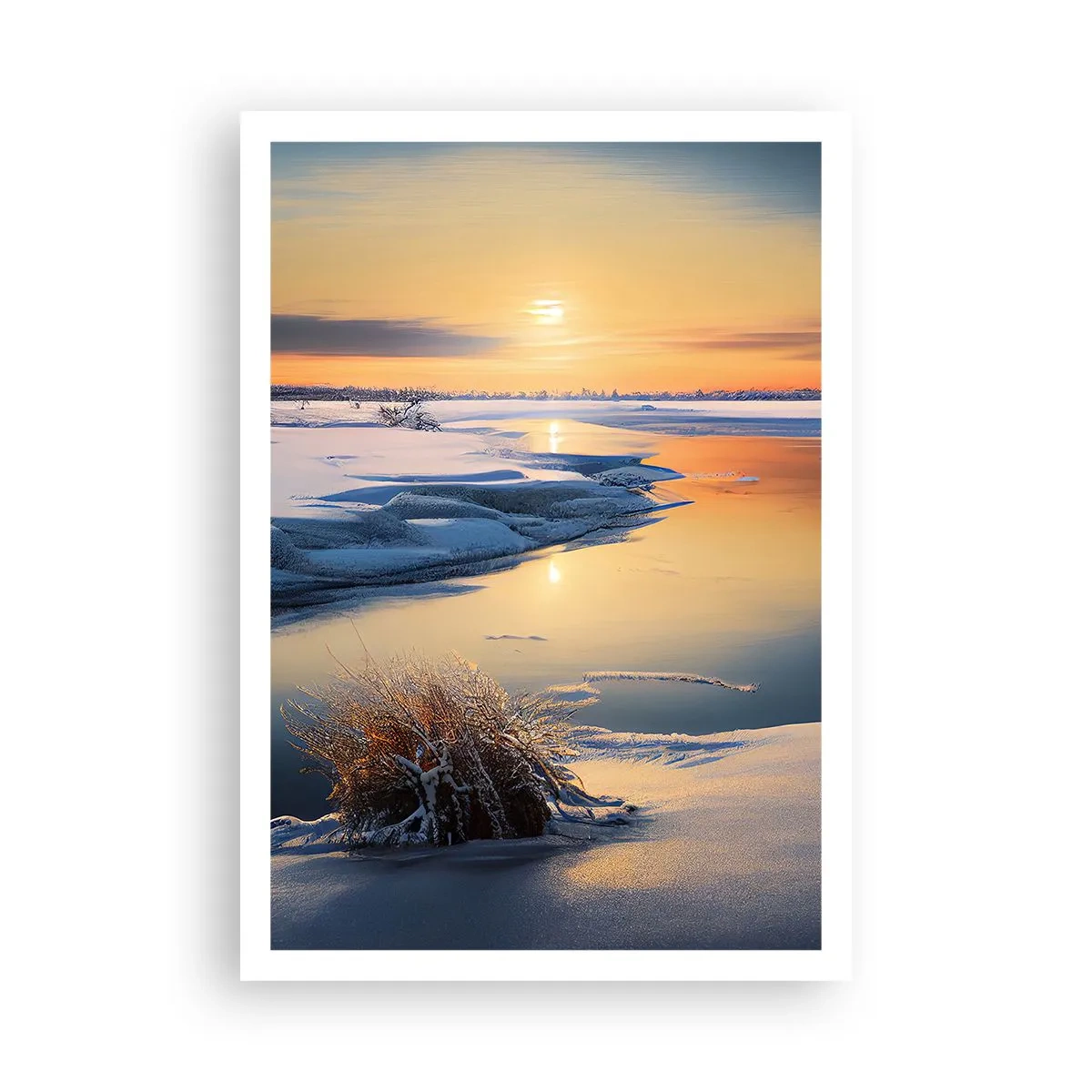 Poster - Tramonto invernale - 70x100 cm