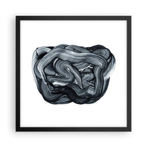 Poster in cornice nera - Non è così semplice - 40x40 cm
