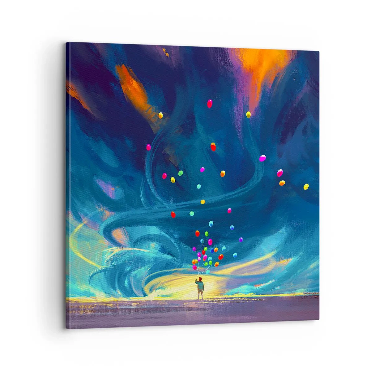 Quadro su tela - Stampe su Tela - Sul vento blu - 60x60 cm