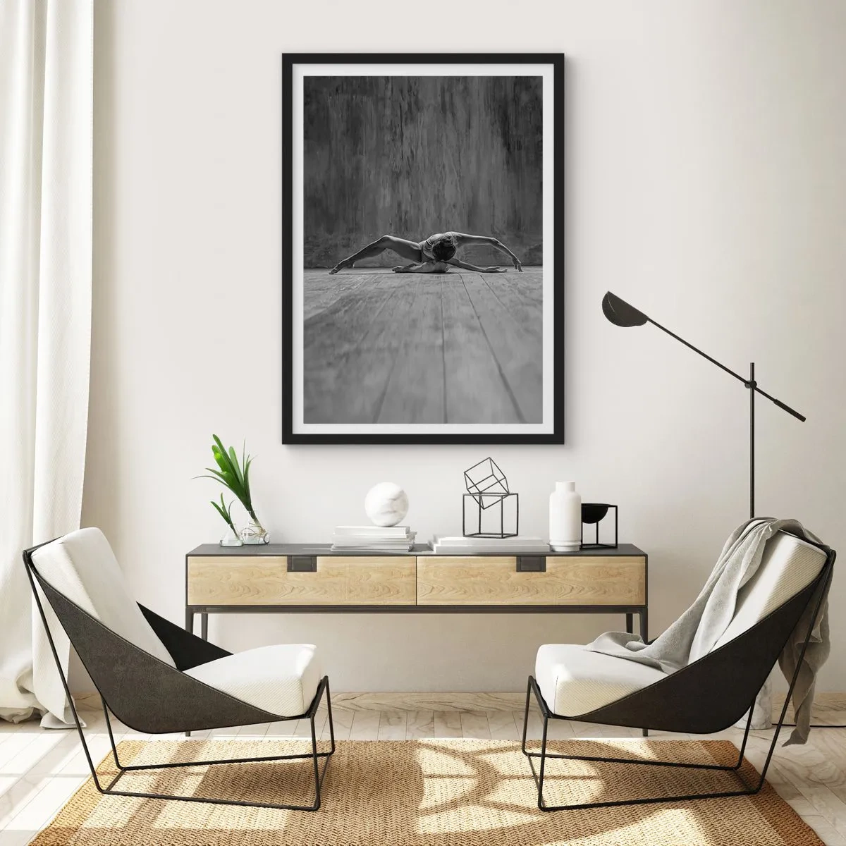 Poster in cornice nera - Simmetria ritrovata - 40x50 cm
